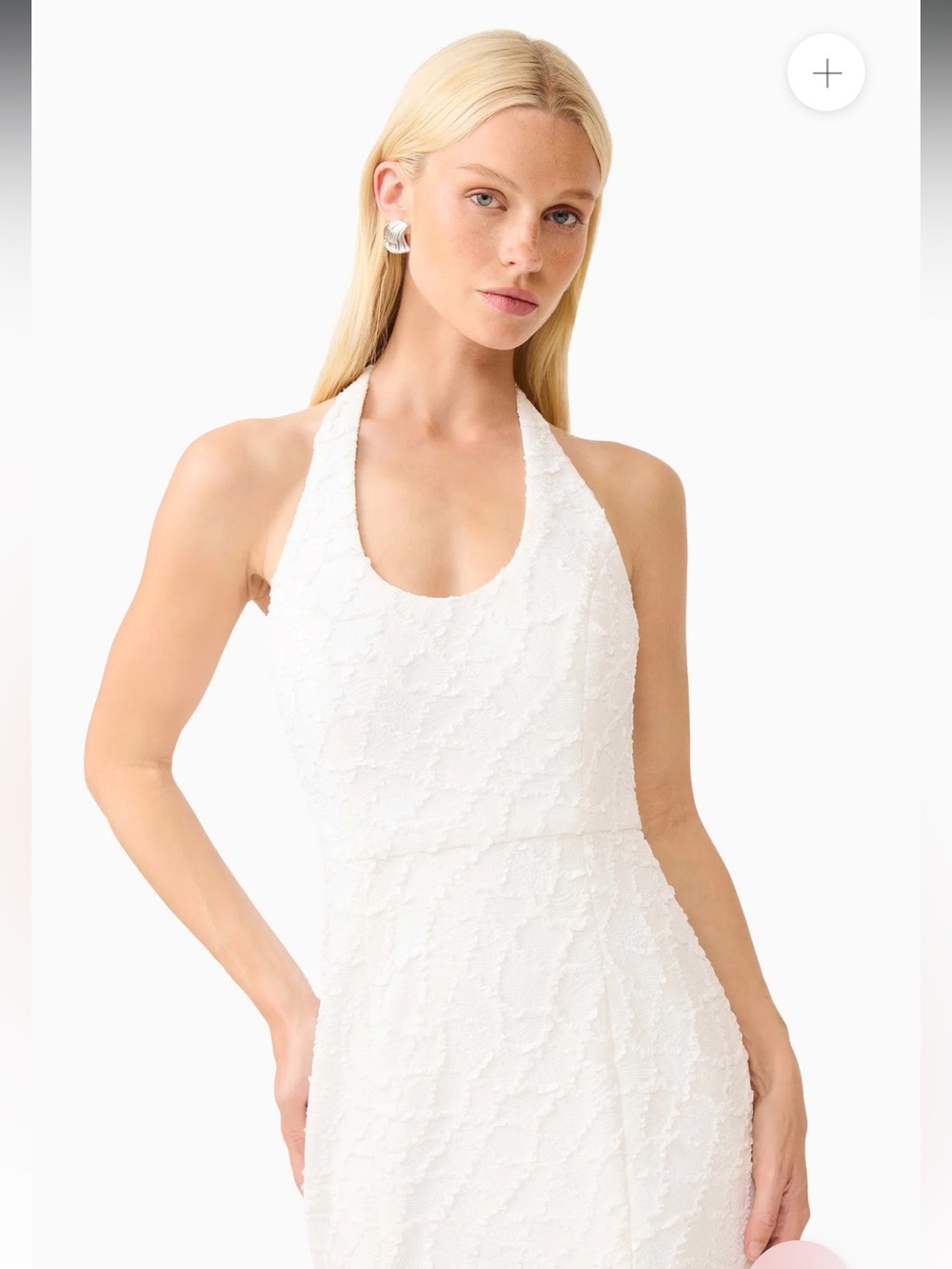 elliatt alexandra white lace halter neck maxi gown bridal dress size small NEW - Picture 10 of 13